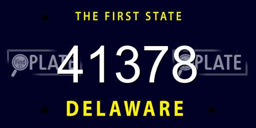 41378 Delaware License Plate