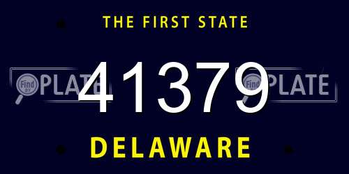 41379 Delaware License Plate