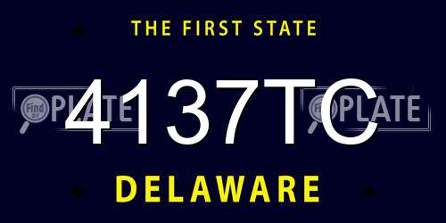 4137TC Delaware License Plate