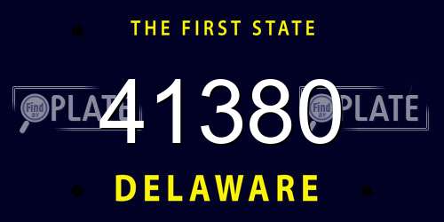 41380 Delaware License Plate