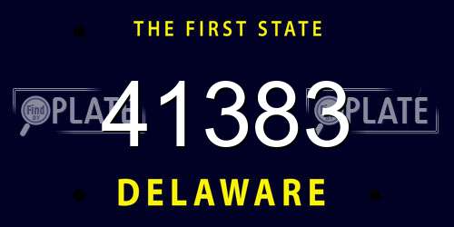 41383 Delaware License Plate