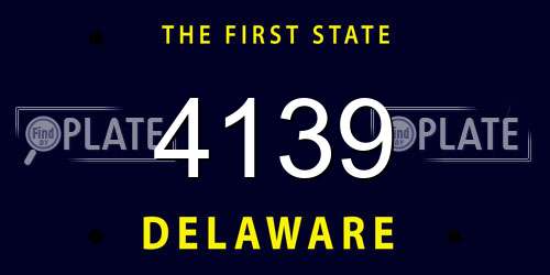 4139 Delaware License Plate