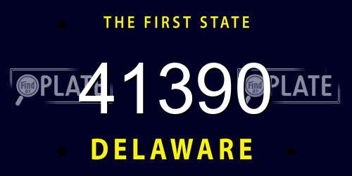 41390 Delaware License Plate