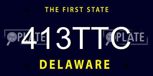 413TTC Delaware License Plate