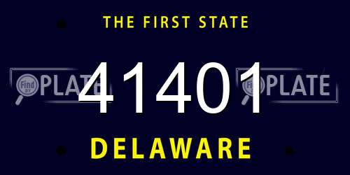 41401 Delaware License Plate