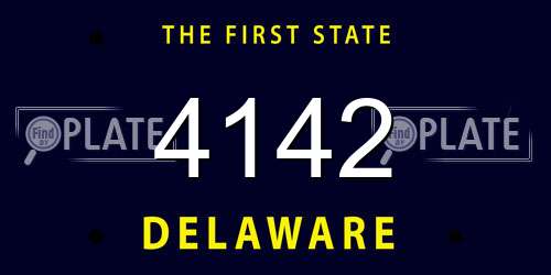 4142 Delaware License Plate