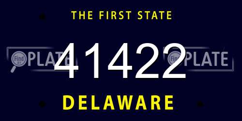 41422 Delaware License Plate