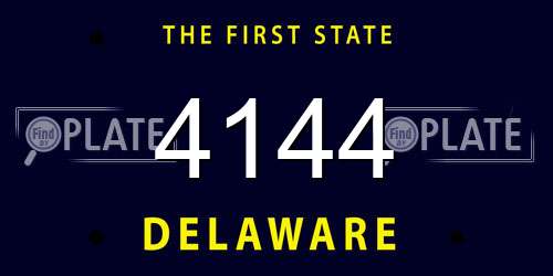 4144 Delaware License Plate