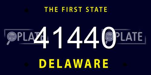 41440 Delaware License Plate