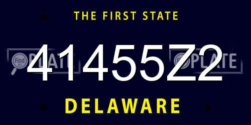 41455Z2 Delaware License Plate