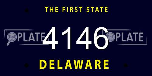 4146 Delaware License Plate
