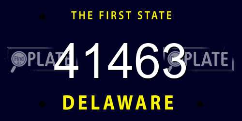 41463 Delaware License Plate