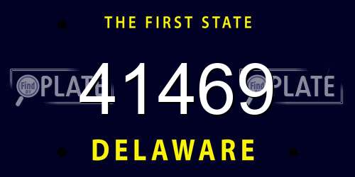 41469 Delaware License Plate