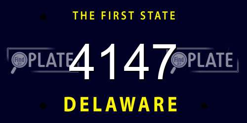 4147 Delaware License Plate
