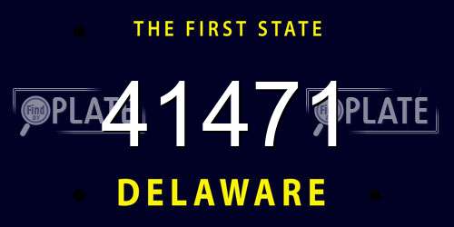41471 Delaware License Plate