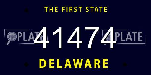 41474 Delaware License Plate