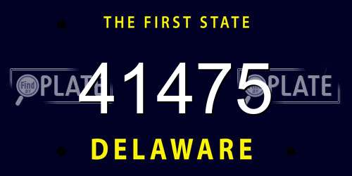 41475 Delaware License Plate