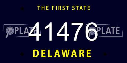 41476 Delaware License Plate