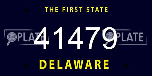 41479 Delaware License Plate