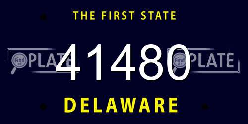 41480 Delaware License Plate