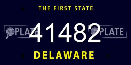41482 Delaware License Plate