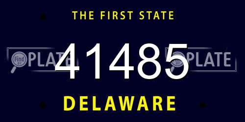 41485 Delaware License Plate
