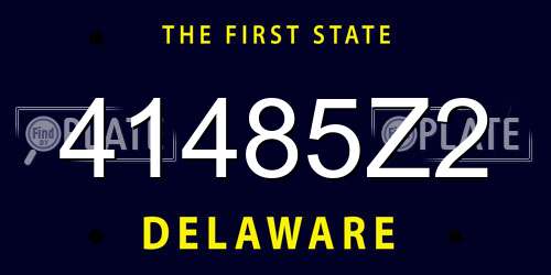 41485Z2 Delaware License Plate