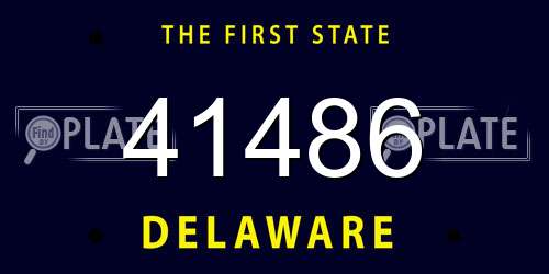 41486 Delaware License Plate