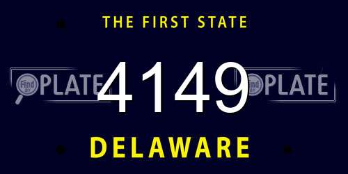 4149 Delaware License Plate