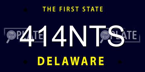 414NTS Delaware License Plate