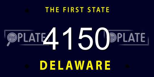 4150 Delaware License Plate