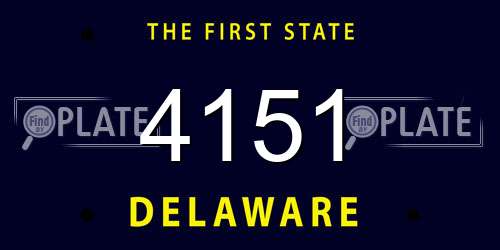 4151 Delaware License Plate