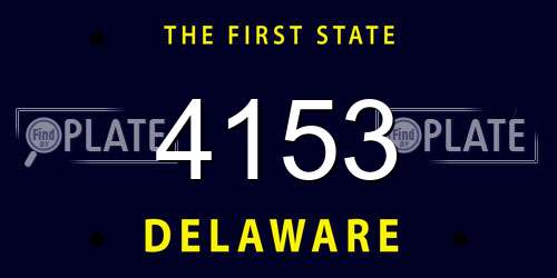 4153 Delaware License Plate