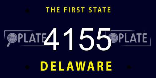 4155 Delaware License Plate