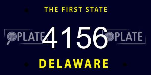 4156 Delaware License Plate