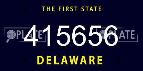 415656 Delaware License Plate