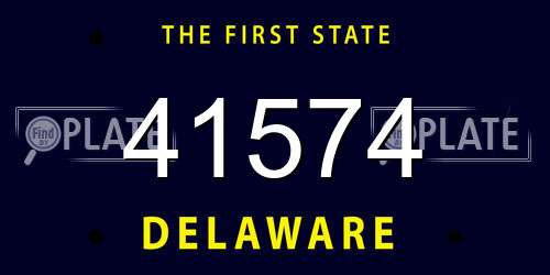 41574 Delaware License Plate