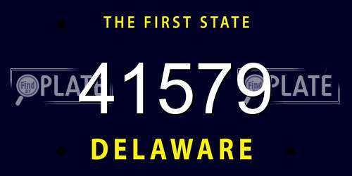 41579 Delaware License Plate