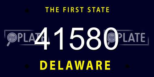 41580 Delaware License Plate