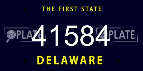 41584 Delaware License Plate