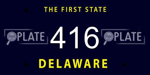 416 Delaware License Plate