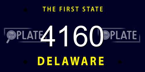 4160 Delaware License Plate