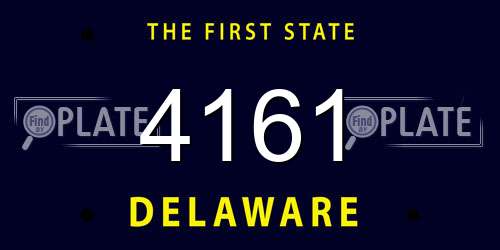 4161 Delaware License Plate