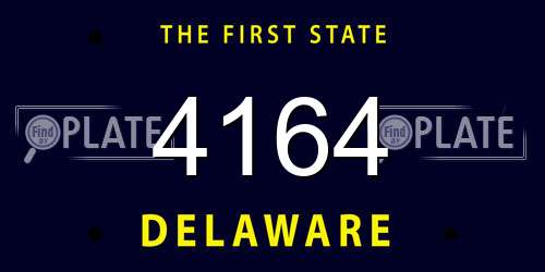 4164 Delaware License Plate