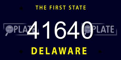 41640 Delaware License Plate