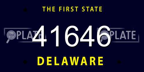41646 Delaware License Plate