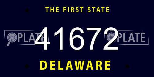 41672 Delaware License Plate