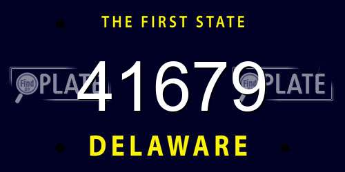 41679 Delaware License Plate