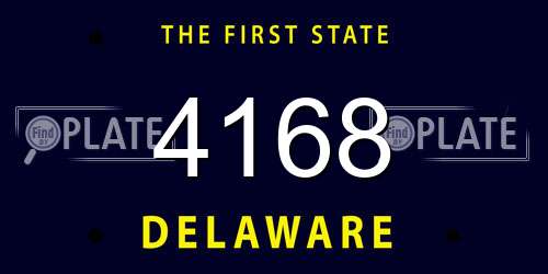 4168 Delaware License Plate