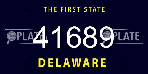 41689 Delaware License Plate